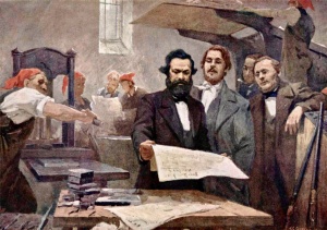 Marx-and-Engels-at-the-Rheinische-Zeitung